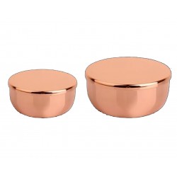 Баночка для мелочи диаметр 10 см, серия Select, ручная работа, медь луженая оловом