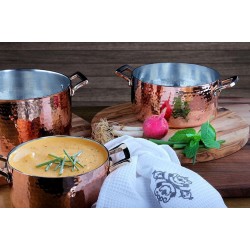 Низкая кастрюля 1,2 л Copperina, диаметр 20 см, серия Select, ручная работа, медь луженая оловом Низкая кастрюля 1,2 л Copperina, диаметр 20 см, серия Select, ручная работа, медь луженая оловом