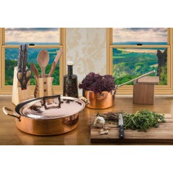 Ковш 3,4 л Copperina, диаметр 20 см, серия Select, ручная работа, медь луженая оловом