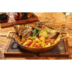 Сковорода сервировочная 12 см Copperina, ручная работа, медь луженая оловом